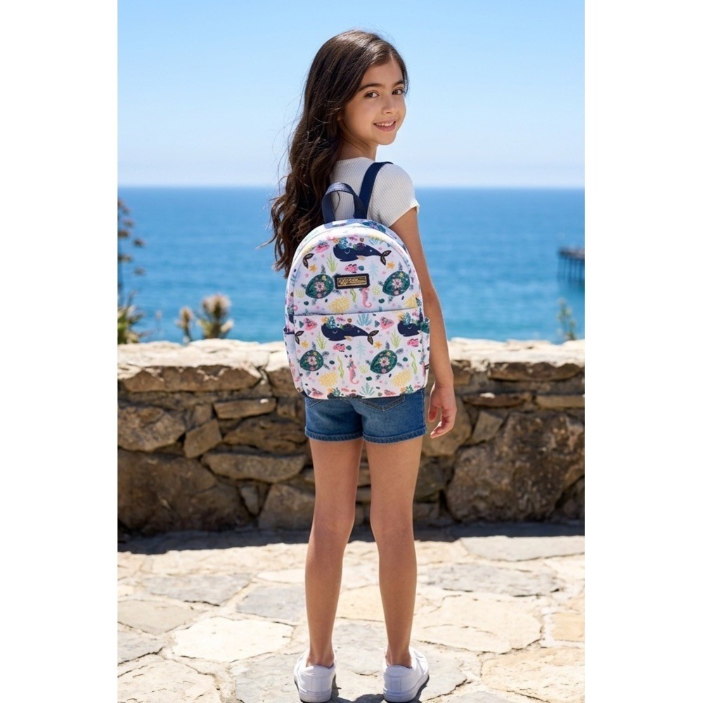 Lily Bloom Ocean Turtles Mini Backpack Recycled Fabric Eden Backpack NWT